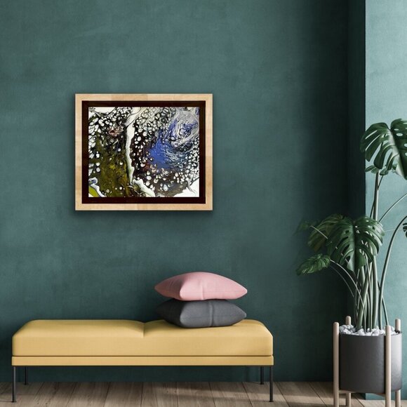 16 X 20 Original Acrylic Abstract Modern Art Painting Titled Well of‎ Souls - Picture 2 of 15